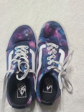 Vans Galaxy Print Low-Top Sneakers - Purple & Blue